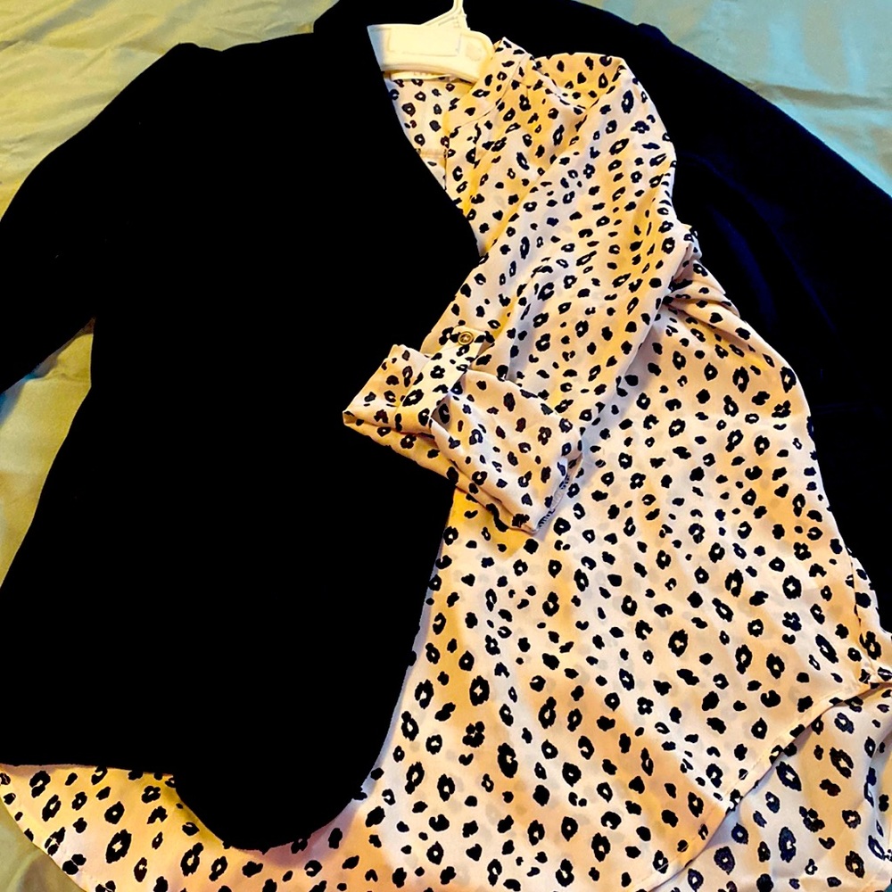 Animal print dressy shirt